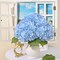 Spring Tabletop Decor – 3PCS Real Touch Blue Hydrangea Artificial Flowers, 21" Latex Faux Hydrangea Stems for Wedding Bouquets, Centerpieces & Home Vase Decor